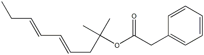 Phenylacetic acid 1,1-dimethyl-3,5-octadienyl ester 结构式