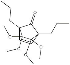 5,5,6,6-Tetramethoxy-1,4-dipropylbicyclo[2.2.1]hept-2-en-7-one 结构式