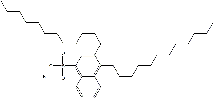 3,4-Didodecyl-1-naphthalenesulfonic acid potassium salt 结构式