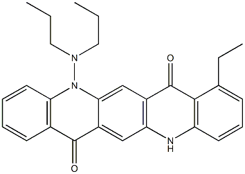 5-(Dipropylamino)-8-ethyl-5,12-dihydroquino[2,3-b]acridine-7,14-dione 结构式