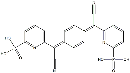 [6-[[4-[Cyano(6-phosphono-2-pyridinyl)methylene]-2,5-cyclohexadien-1-ylidene]cyanomethyl]pyridin-2-yl]phosphonic acid 结构式