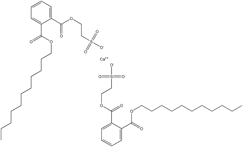 Bis[2-[(2-undecyloxycarbonylphenyl)carbonyloxy]ethanesulfonic acid]calcium salt 结构式