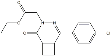4,5-Ethylene-3-(4-chlorophenyl)-5,6-dihydro-6-oxopyridazine-1(4H)-acetic acid ethyl ester 结构式