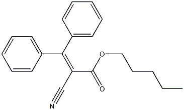 2-Cyano-3,3-diphenylpropenoic acid pentyl ester 结构式