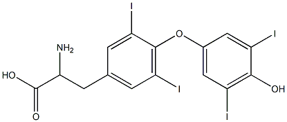 2-Amino-3-[3,5-diiodo-4-(3,5-diiodo-4-hydroxyphenoxy)phenyl]propanoic acid 结构式