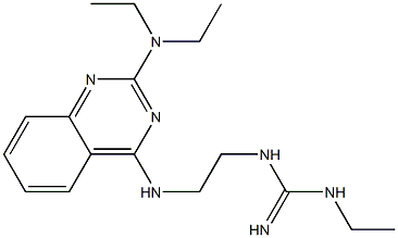 2-Diethylamino-4-[2-(3-ethylguanidino)ethylamino]quinazoline 结构式