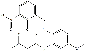 2-Acetyl-2'-(2-chloro-3-nitrophenylazo)-5'-methoxyacetanilide 结构式