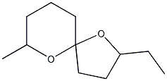 2-Ethyl-7-methyl-1,6-dioxaspiro[4.5]decane 结构式