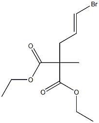 2-Methyl-2-(3-bromo-2-propenyl)malonic acid diethyl ester 结构式