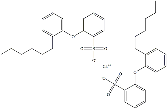 Bis[2-(2-hexylphenoxy)benzenesulfonic acid]calcium salt 结构式