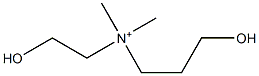 (2-Hydroxyethyl)(3-hydroxypropyl)dimethylaminium 结构式