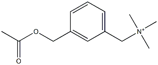 3-[(Acetyloxy)methyl]-N,N,N-trimethylbenzenemethanaminium 结构式