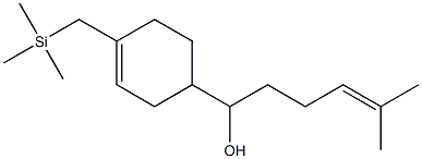 1-(4-Trimethylsilylmethyl-3-cyclohexenyl)-5-methyl-4-hexen-1-ol 结构式