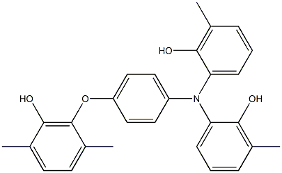 N,N-Bis(2-hydroxy-3-methylphenyl)-4-(6-hydroxy-2,5-dimethylphenoxy)benzenamine 结构式