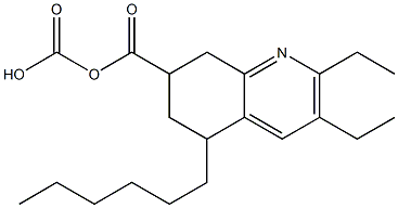 5,6,7,8-Tetrahydro-5-hexylquinoline-7,7-dicarboxylic acid diethyl ester 结构式