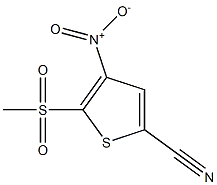 2-Methylsulfonyl-3-nitrothiophene-5-carbonitrile 结构式