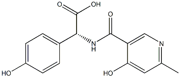 (R)-(p-Hydroxyphenyl)[(2-methyl-4-hydroxy-5-pyridinyl)carbonylamino]acetic acid 结构式