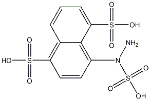 4-(2-Sulfohydrazino)-1,5-naphthalenedisulfonic acid 结构式