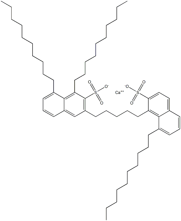 Bis(1,8-didecyl-2-naphthalenesulfonic acid)calcium salt 结构式