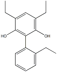 4,6-Diethyl-2-(2-ethylphenyl)benzene-1,3-diol 结构式