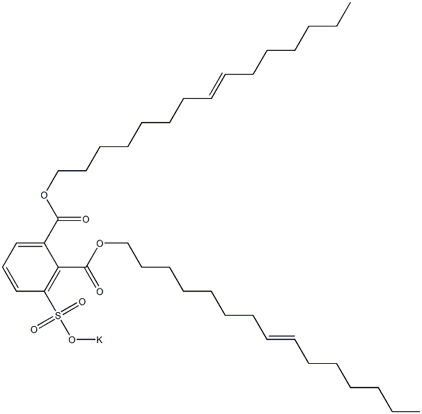 3-(Potassiosulfo)phthalic acid di(8-pentadecenyl) ester 结构式