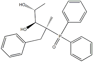 (2R,3S,4S)-4-Methyl-4-(diphenylphosphinyl)-5-phenylpentane-2,3-diol 结构式