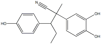 2-(3,4-Dihydroxyphenyl)-3-(p-hydroxyphenyl)-2-methylvaleronitrile 结构式