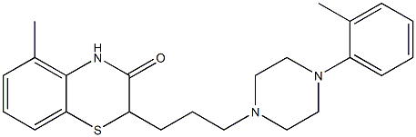 2-[3-[4-(2-Methylphenyl)piperazin-1-yl]propyl]-5-methyl-2H-1,4-benzothiazin-3(4H)-one 结构式