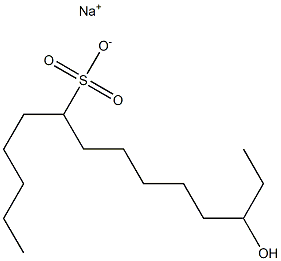 12-Hydroxytetradecane-6-sulfonic acid sodium salt 结构式