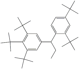 1-(3,4,5-Tri-tert-butylphenyl)-1-(2,4-di-tert-butylphenyl)propane 结构式