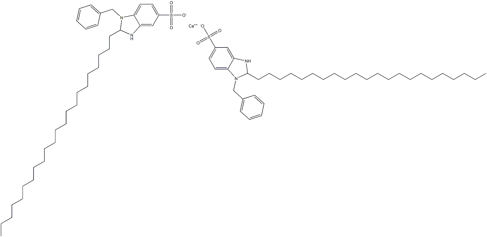 Bis(1-benzyl-2,3-dihydro-2-docosyl-1H-benzimidazole-5-sulfonic acid)calcium salt 结构式