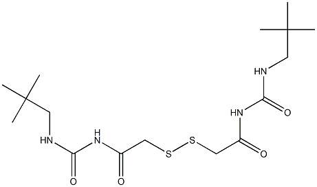 1,1'-(Dithiobismethylenebiscarbonyl)bis[3-neopentylurea] 结构式
