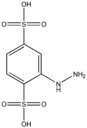 2-Hydrazino-1,4-benzenedisulfonic acid 结构式
