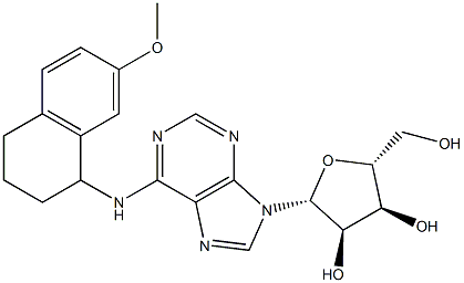 N-[[1,2,3,4-Tetrahydro-7-methoxynaphthalen]-1-yl]adenosine 结构式