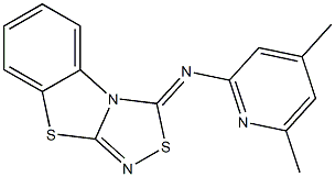 3-(4,6-Dimethyl-2-pyridinyl)imino[1,2,4]thiadiazolo[3,4-b]benzothiazole 结构式