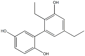 2',5'-Diethyl-1,1'-biphenyl-2,3',5-triol 结构式