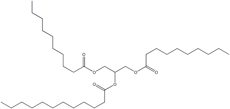 L-Glycerol 1,3-didecanoate 2-dodecanoate 结构式