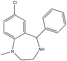 7-Chloro-1-methyl-2,3,4,5-tetrahydro-5-phenyl-1H-1,4-benzodiazepine 结构式