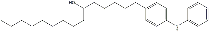 4-(6-Hydroxypentadecyl)phenylphenylamine 结构式