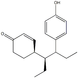 4-[(3S,4S)-4-(4-Hydroxyphenyl)hexan-3-yl]cyclohexa-2-en-1-one 结构式