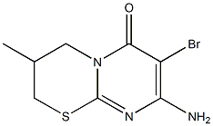 8-Amino-7-bromo-3-methyl-3,4-dihydro-2H,6H-pyrimido[2,1-b][1,3]thiazin-6-one 结构式