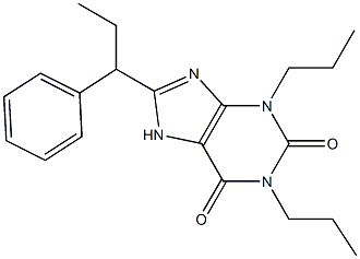 1,3-Dipropyl-8-(1-phenylpropyl)xanthine 结构式