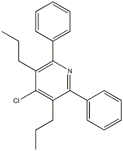 4-Chloro-2,6-diphenyl-3,5-dipropylpyridine 结构式