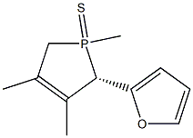 (2S)-1-Methyl-2-(2-furyl)-3,4-dimethyl-2,5-dihydro-1H-phosphole 1-sulfide 结构式