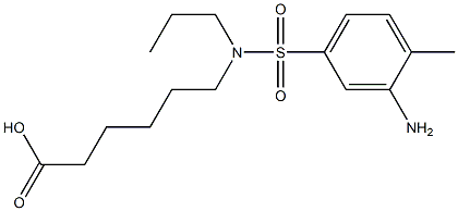 6-[3-Aminopropyl(4-methylphenylsulfonyl)amino]hexanoic acid 结构式