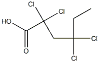 2,2,4,4-Tetrachlorohexanoic acid 结构式