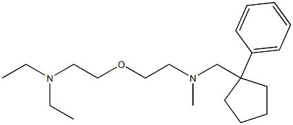 1-Phenyl-N-[2-(2-diethylaminoethoxy)ethyl]-N-methylcyclopentanemethanamine 结构式