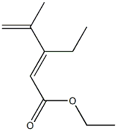 3-Ethyl-4-methyl-2,4-pentadienoic acid ethyl ester 结构式