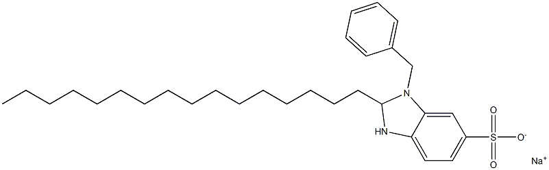 1-Benzyl-2,3-dihydro-2-hexadecyl-1H-benzimidazole-6-sulfonic acid sodium salt 结构式