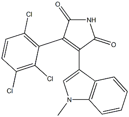 3-(1-Methyl-1H-indol-3-yl)-4-(2,3,6-trichlorophenyl)-1H-pyrrole-2,5-dione 结构式